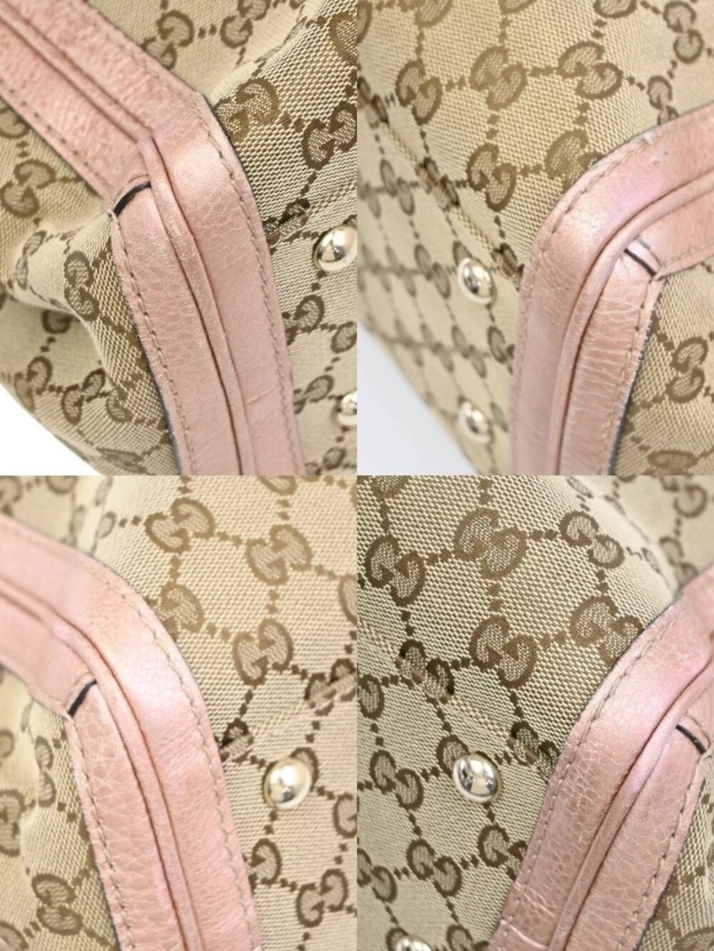 GUCCI Bamboo GG Tassel Shoulder Bag Canvas Leather BN Pink Italy GHW 85TA673 - Picture 7 of 15